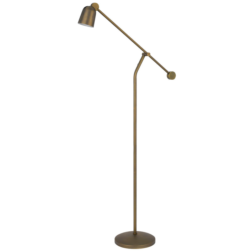 Helix - 62" Height Metal Floor Lamp - Antique Gold Brass