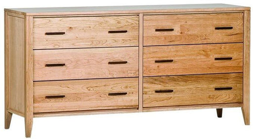 Dresser Woodforms Luna Solid American Black Cherry Wood Six Drawer Bedroom Dresser