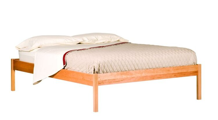 Slatted Bed Woodforms Shaker Solid American Black Cherry Twin Basic Bed Frame