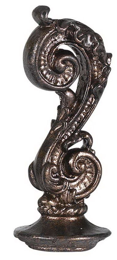 3.5" Height Metal Cast Finial - Rust