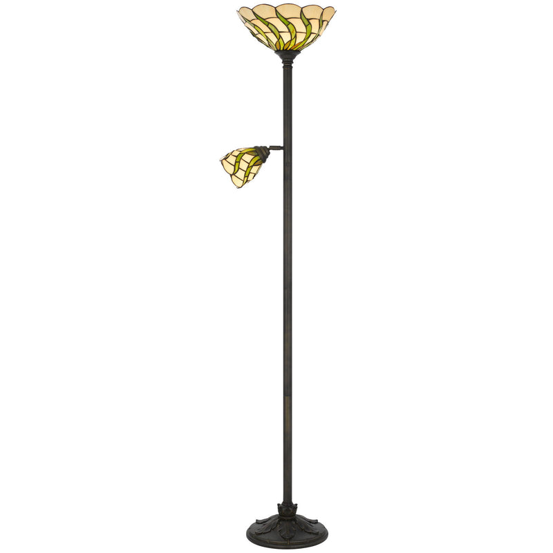 Galgate - 71" Height Metal Floor Lamp - Matte Black / Tiffany