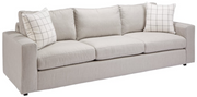 Sofa Four Seasons Carlton Customizable 3-Seat Slipcovered Fabric Sofa