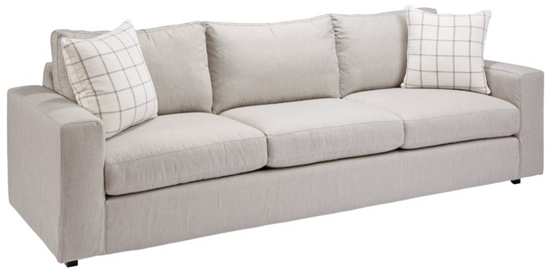 Sofa Four Seasons Carlton Customizable 3-Seat Slipcovered Fabric Sofa