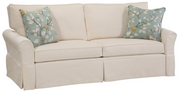 Sofa Four Seasons Landon 2-Seat Slipcovered Sofa With Customizable Fabric
