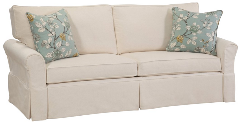 Sofa Four Seasons Landon 2-Seat Slipcovered Sofa With Customizable Fabric