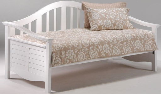 Daybed Night & Day Furniture Seagull White Solid Wood Twin Daybed