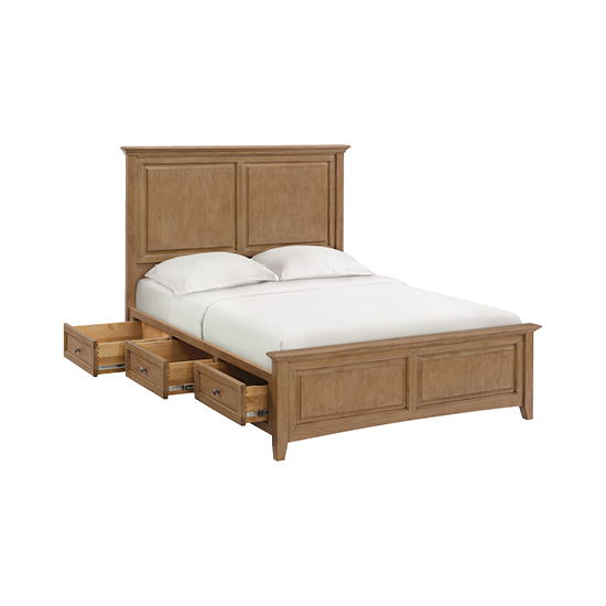 McKenzie - Queen Premier Storage Bed - Pecan