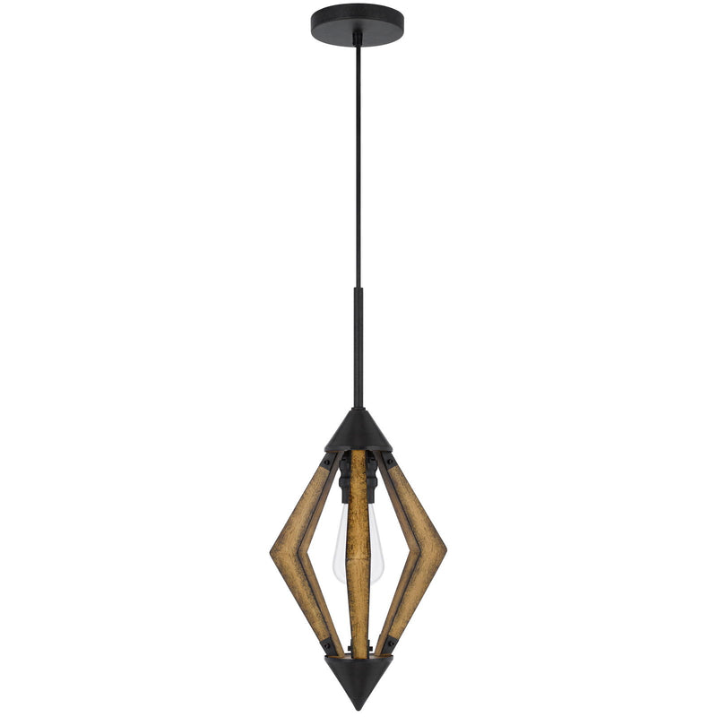 Valence - 20" Height Pendant With Shade - Walnut Brown / Black