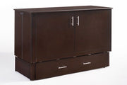 Chocolate Murphy Bed Night & Day Furniture Sagebrush Queen Murphy Cabinet Bed