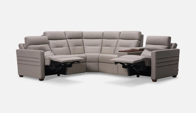Reece Leather Reclining Sectional Sofa by Palliser