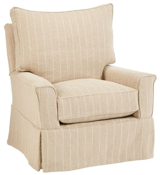 Swivel Chairs Four Seasons Kylee Slipcovered Swivel Glider Chair With Skirt