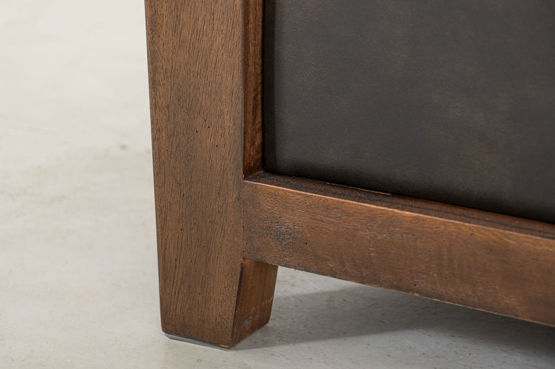 Walnut - Loveseat - Licorice Black