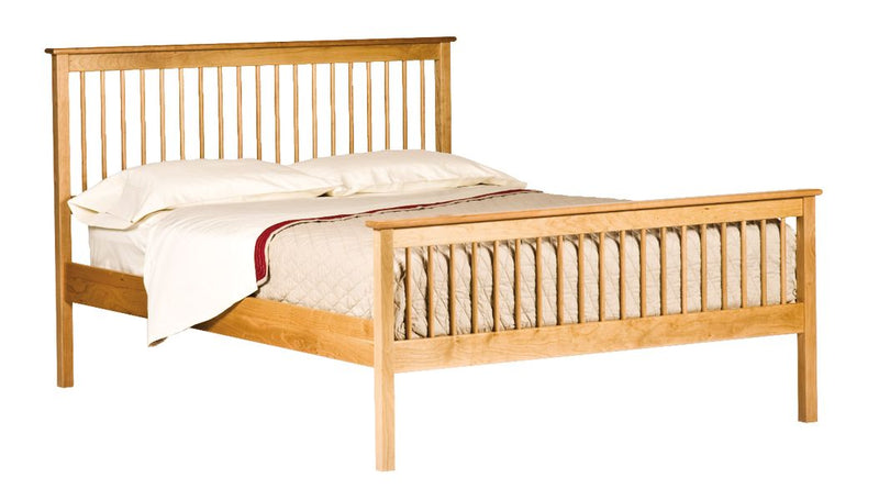 Slatted Bed Woodforms Solid American Black Cherry Shaker King Spindle Bed