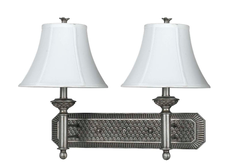 Pineapple - 19" Height Metal Wall Lamp - Antique Silver