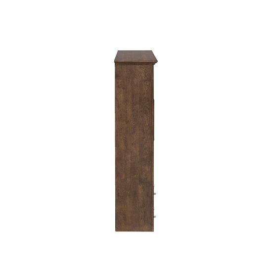 McKenzie - Queen Classic Bookcase Headboard - Java