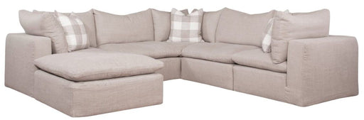 6 Piece Sectional Four Seasons Kalani 6-Piece Customizable Slipcovered Modular Sectional Sofa