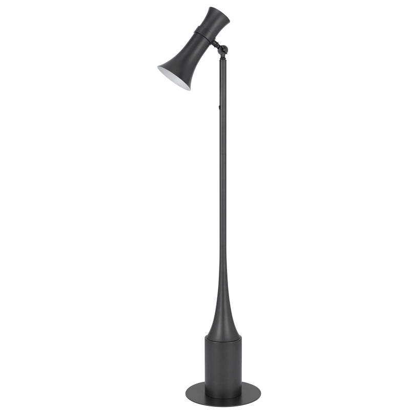 Trumpette - 55.5" Height Metal Floor Lamp - Charcoal Gray