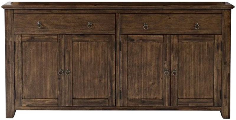 Nan Jofran Bakersfield Brown Acacia Wood Dining Room Furniture Server Sideboard by Jofran Inc.