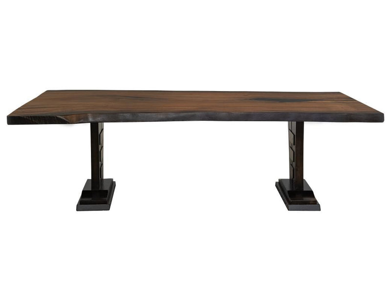 Forge - Rectangular Dining Table (Live Edge) - Brown