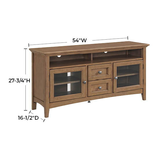 McKenzie - 54'' W Sound Bar Media Console - Pecan