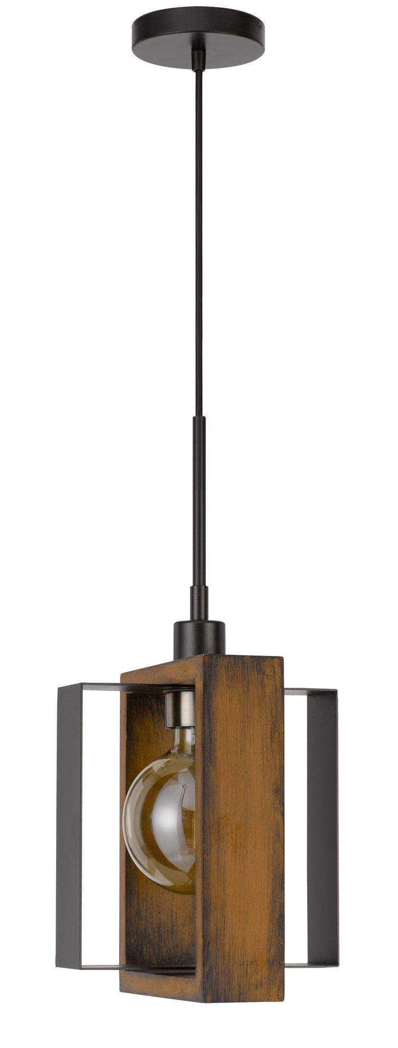 Agrigento - Pendant - Wood & Black