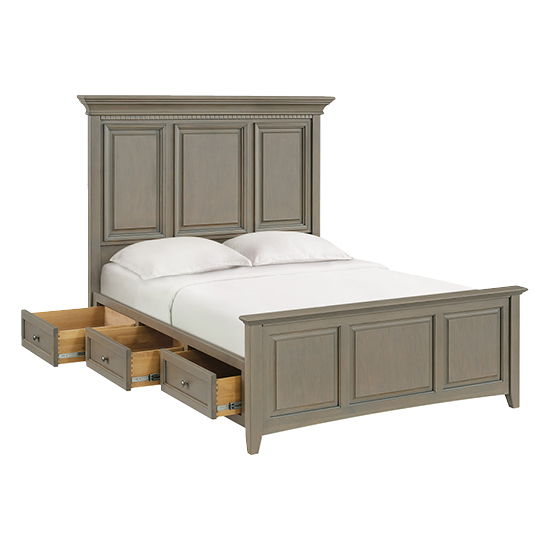 McKenzie - Queen Grand Storage Bed - Fieldstone