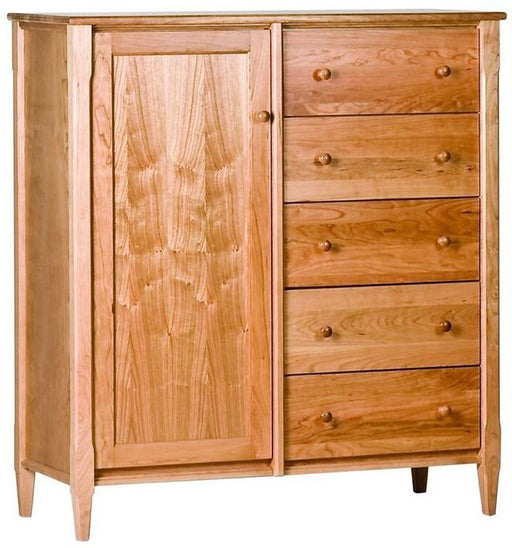 Armoire Woodforms Shaker American Black Cherry Small Gent'S Armoire With Drawers