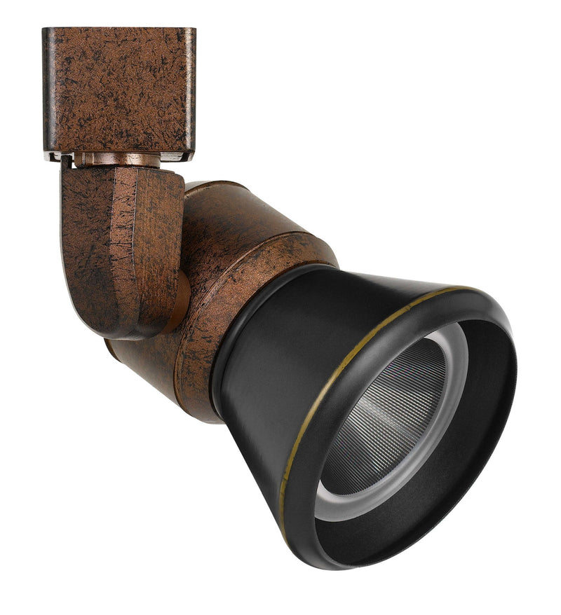 6.25" Height Metal Track Head - Rust & Dark Bronze