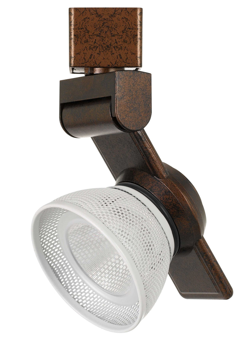 6" Height Metal Track Head - Rust & White - Mesh