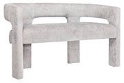 Nan Jofran Urban Archive Gwen Grey Upholstered 2-Seater Dining Bench by Jofran Inc.