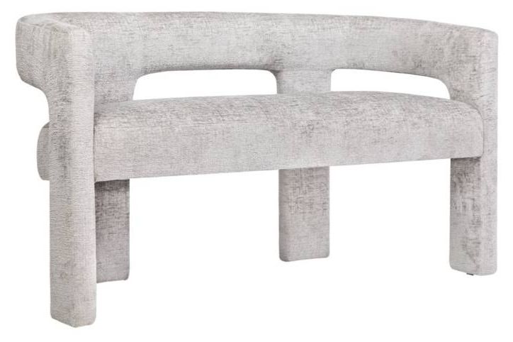 Nan Jofran Urban Archive Gwen Grey Upholstered 2-Seater Dining Bench by Jofran Inc.
