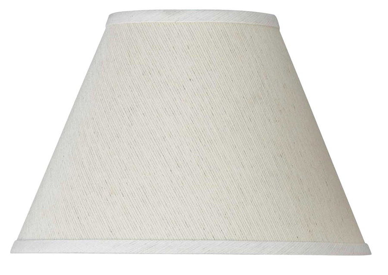 Empire - 8" Height Round Hardback Linen Shade - Off White