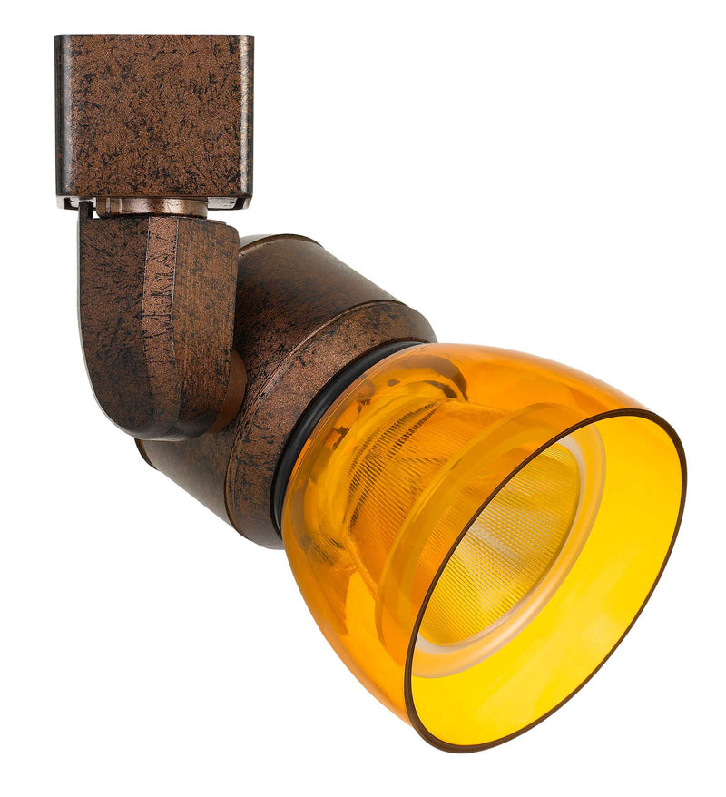 6.25" Height Metal Track Head - Rust & Amber