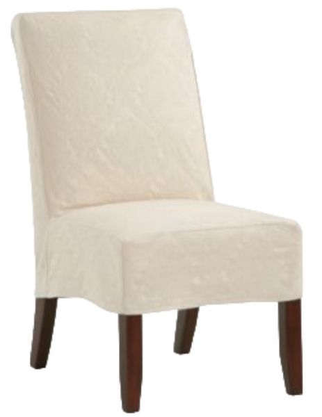 Nan Four Seasons Customizable Parsons Slipcovered Fabric Dining Side Chair
