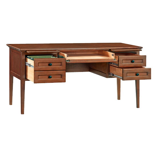 McKenzie - 4-Drawer Desk - Glazed Antique Cherry