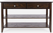 Nan Jofran Espresso Wood Sofa Table With Storage Drawer And Shelf by Jofran Inc.