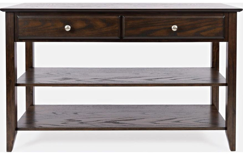 Nan Jofran Espresso Wood Sofa Table With Storage Drawer And Shelf by Jofran Inc.