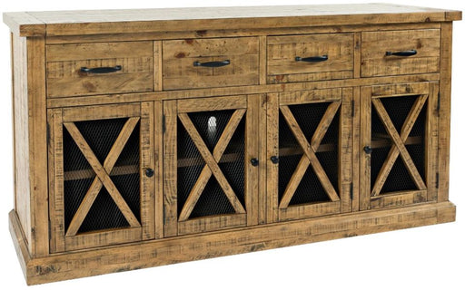 Nan Jofran Telluride Solid Pine Rustic Gold Sideboard With Storage Drawers by Jofran Inc.