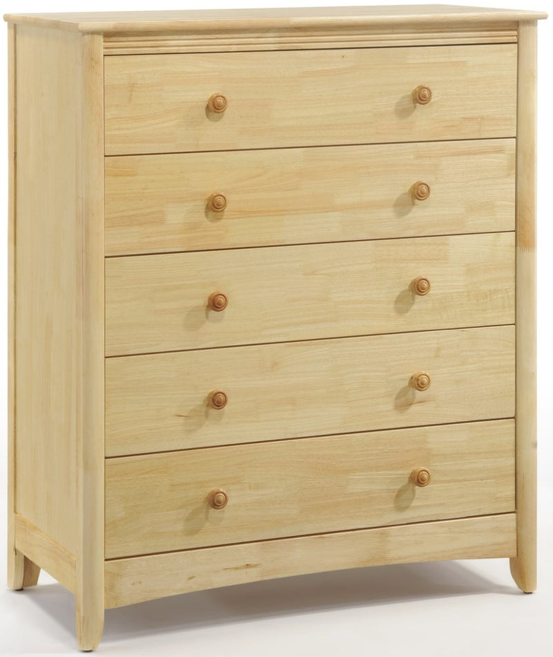 Chest Night & Day Furniture Secrets 5-Drawer Natural Wood Storage Chest