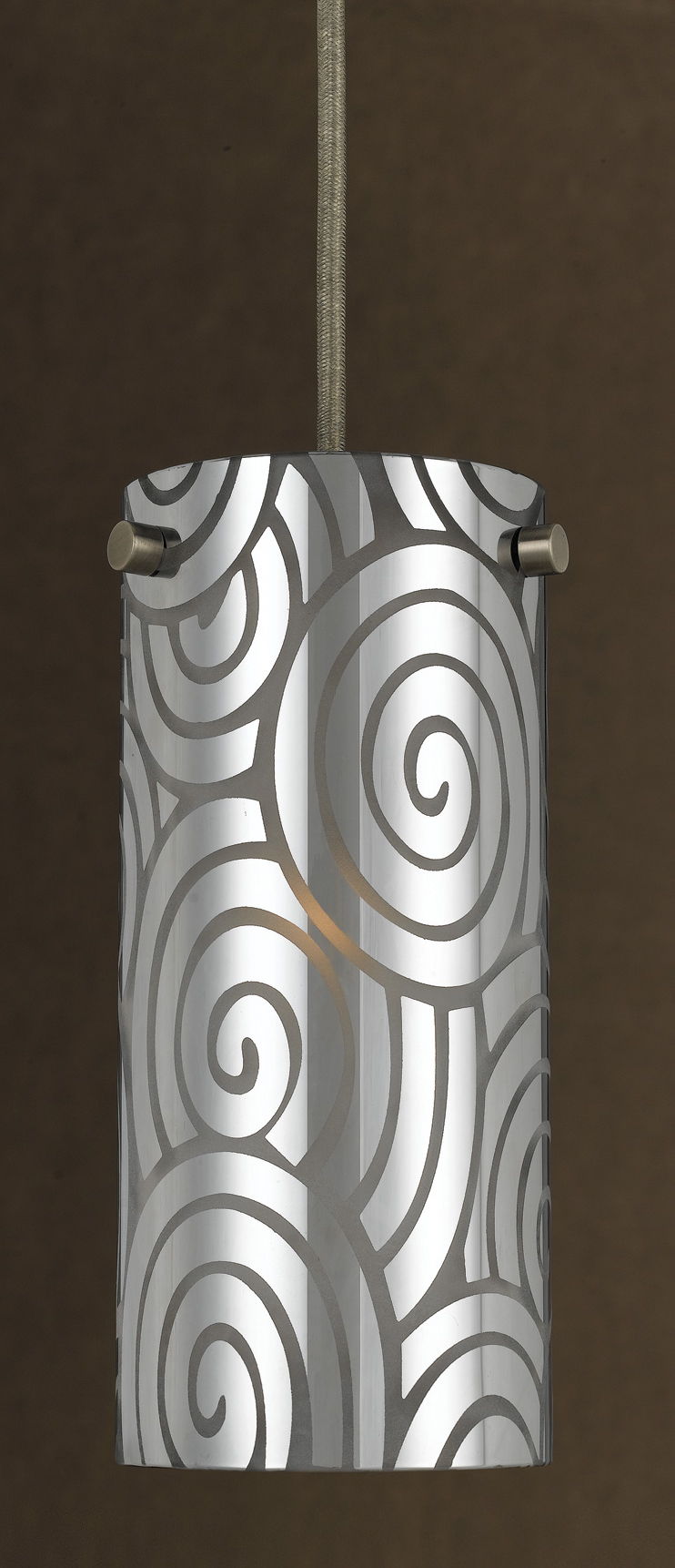 7.4" Height Metal Pendant - Rust
