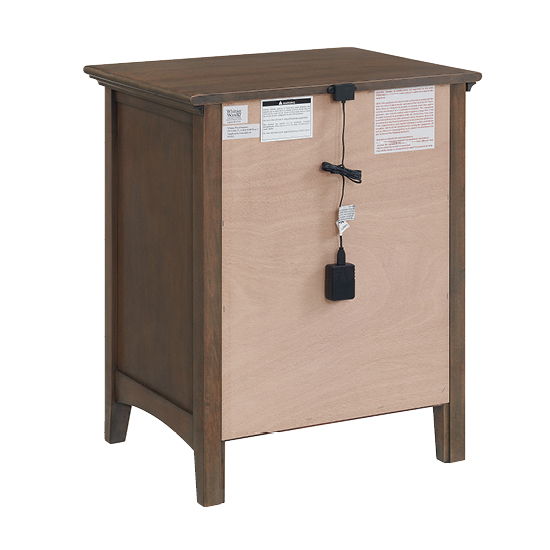 McKenzie - 3-Drawer Nightstand - Java