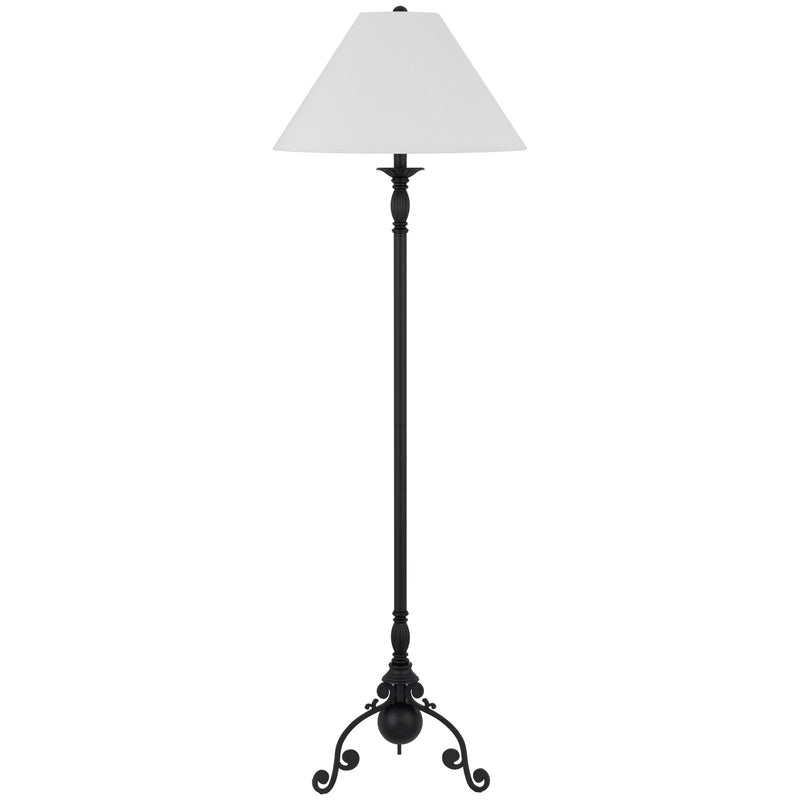 Ironcrest - 59.5" Height Iron Floor Lamp - Iron Black / White