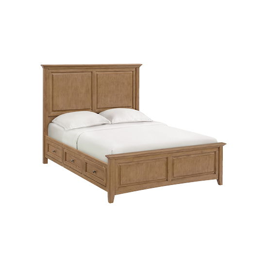 McKenzie - Queen Premier Storage Bed - Pecan