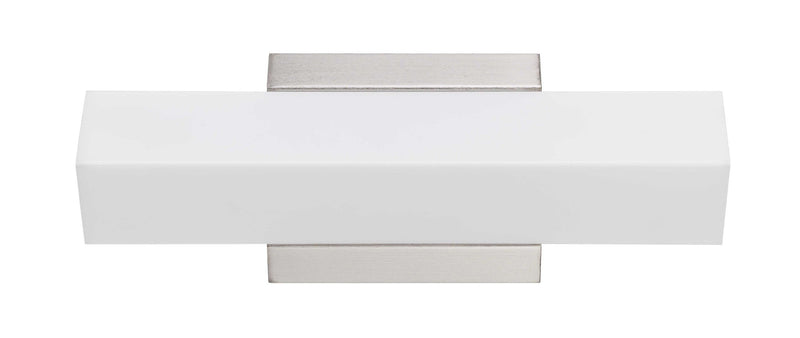 4.75" Height Acrylic and Metal Vanity Light - Brushed Steel
