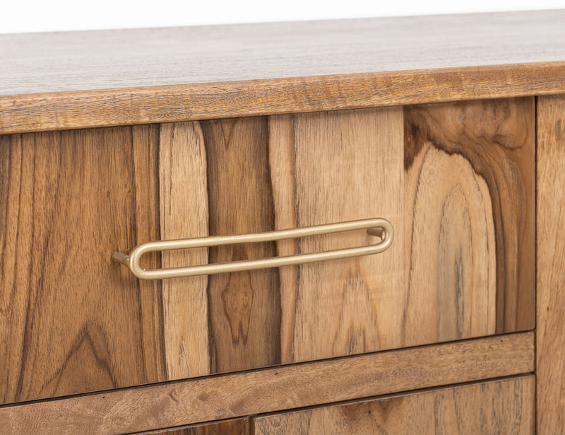 Balam - Kitchen Island With 2 Drawer & 4 Door - Light Brown