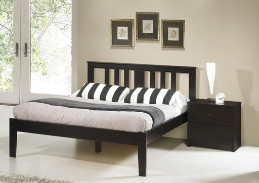 Nan Milan Twin Espresso Solid Pine Wood Platform Bed Frame by Innovations