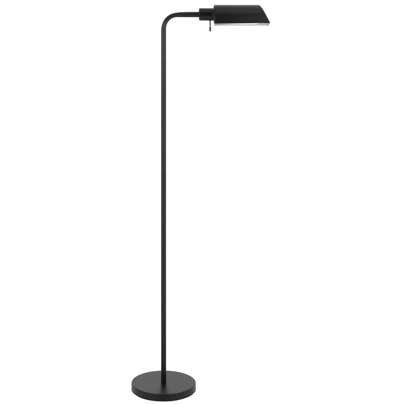 Accorto - Metal Pharmacy Floor Lamp With Shade - Black