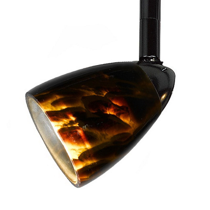 4.87" Height Serpentine Track Head With Shade - Brown & Black