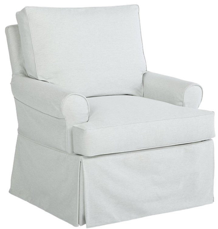 Swivel Chairs Four Seasons Lucy Extra Large Slipcovered Customizable Swivel Glider Chair