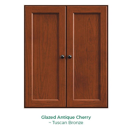McKenzie - 29'' H X 24'' W Alder Bookcase - Glazed Antique Cherry